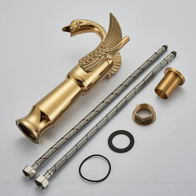 Golden Swan Basin Sink Faucet Single Handle Bathroom Mixer Tap