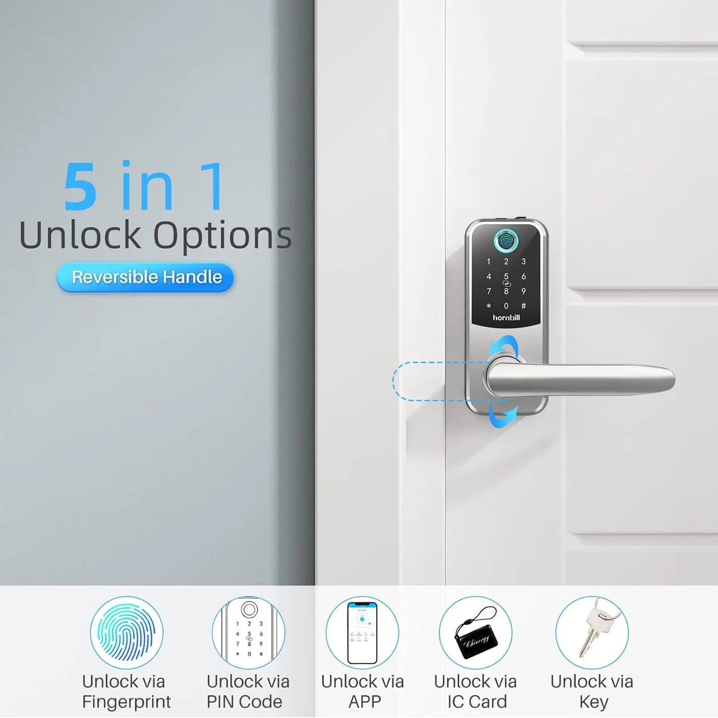 Electronic Smart Door Lock Biometric Fingerprint Keyless