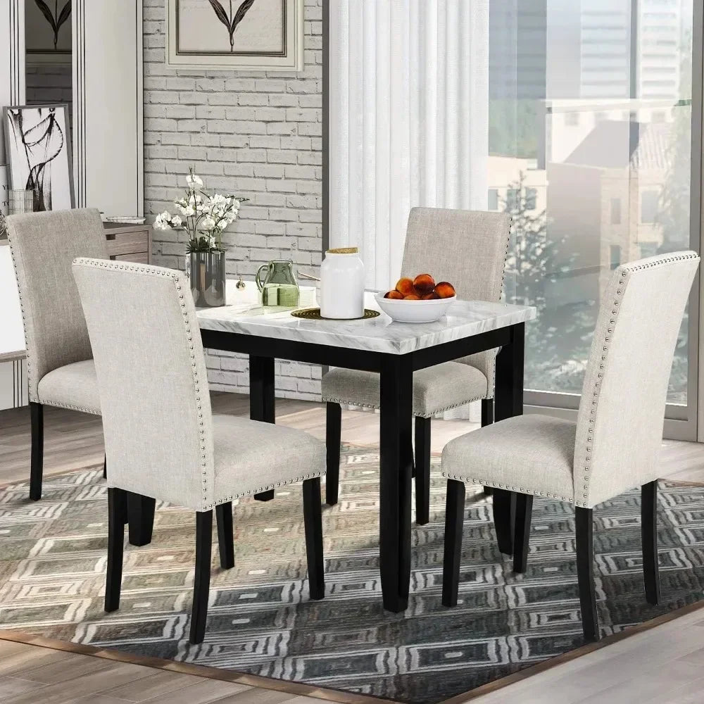 Dining Table Set, Kitchen Table Set for 4,