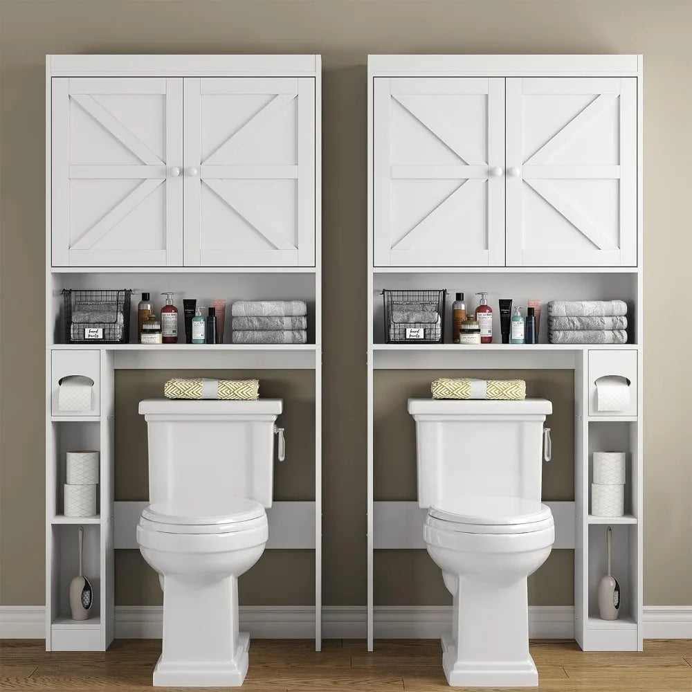 32.3''W Free Standing Toilet Shelf Space Saver With Anti-Tip Design