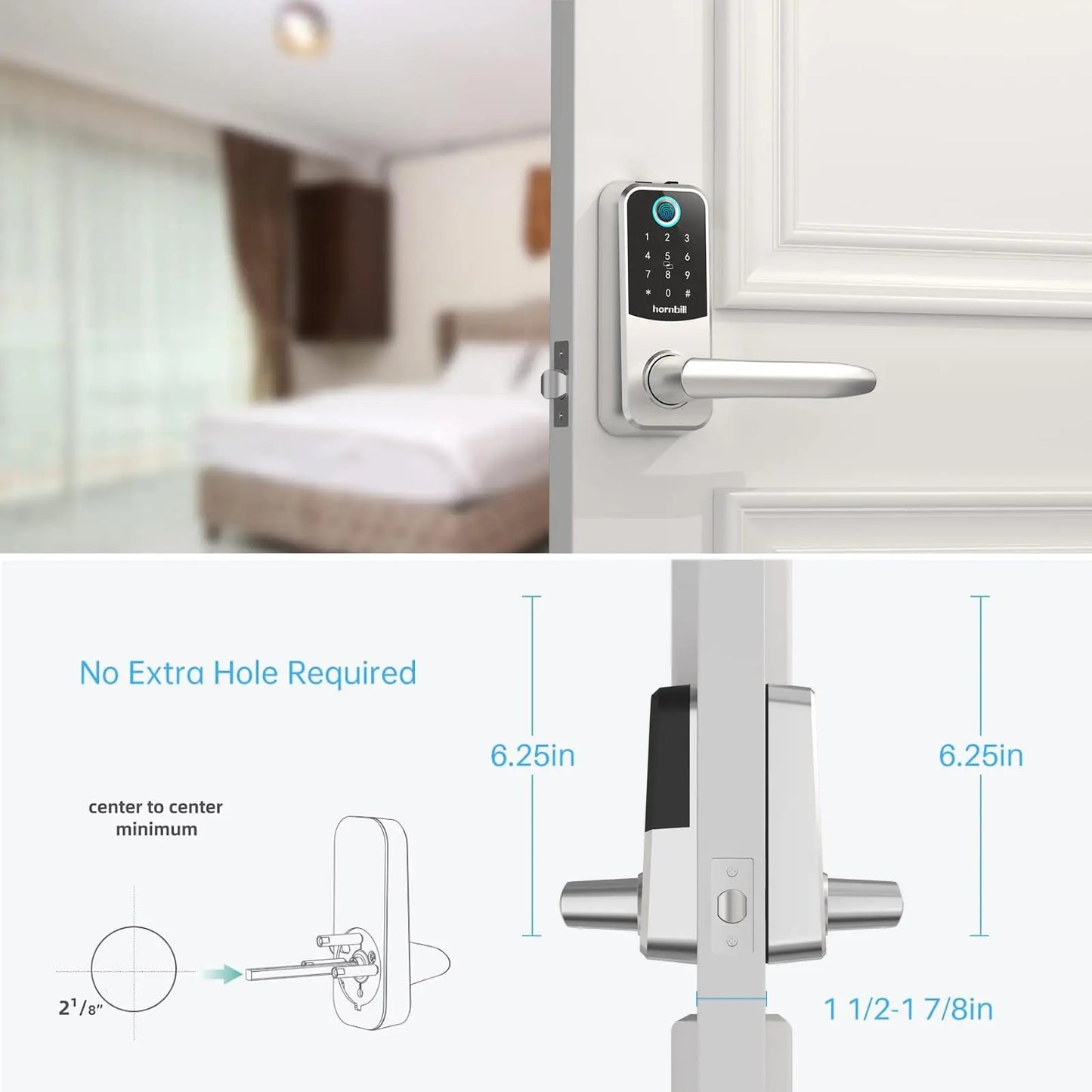 Electronic Smart Door Lock Biometric Fingerprint Keyless