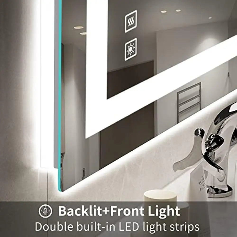 Backlit Front Lighted Bathroom Vanity Mirror 24x36 Inch LED