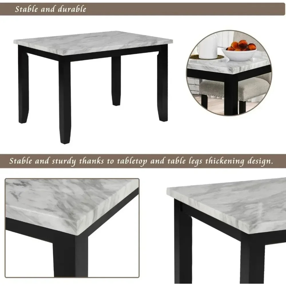 Dining Table Set, Kitchen Table Set for 4,