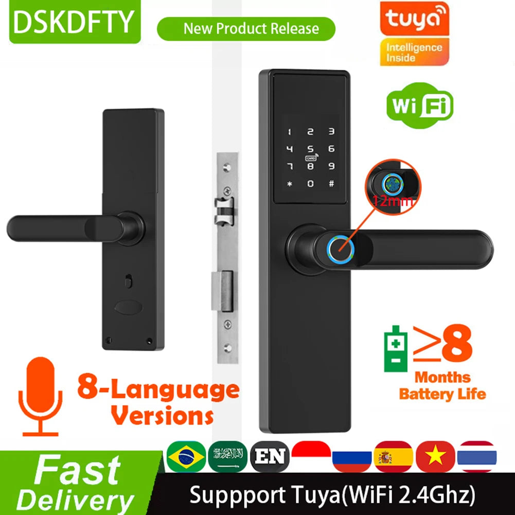 Fingerprint Security Handle Lock with Password