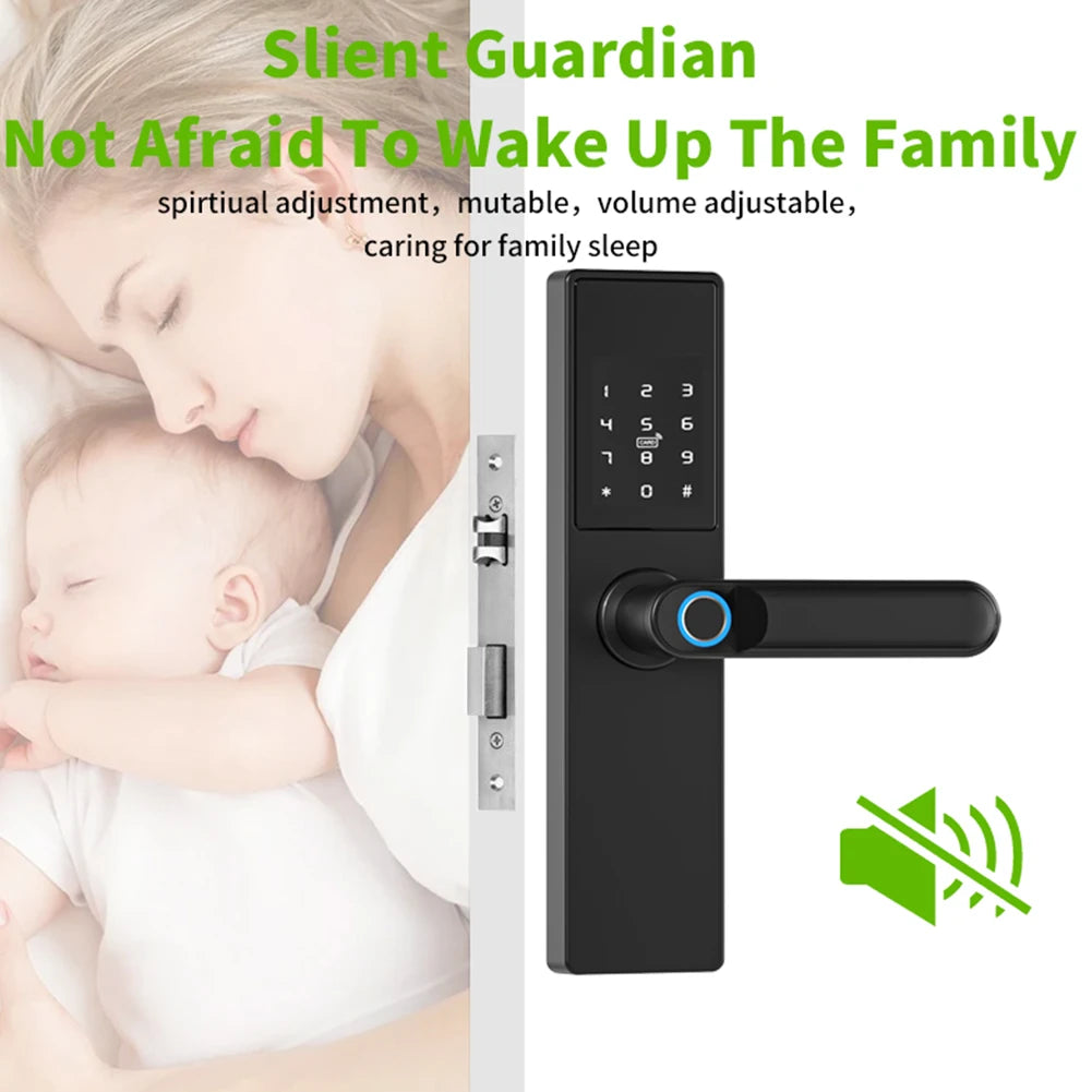 Fingerprint Security Handle Lock with Password
