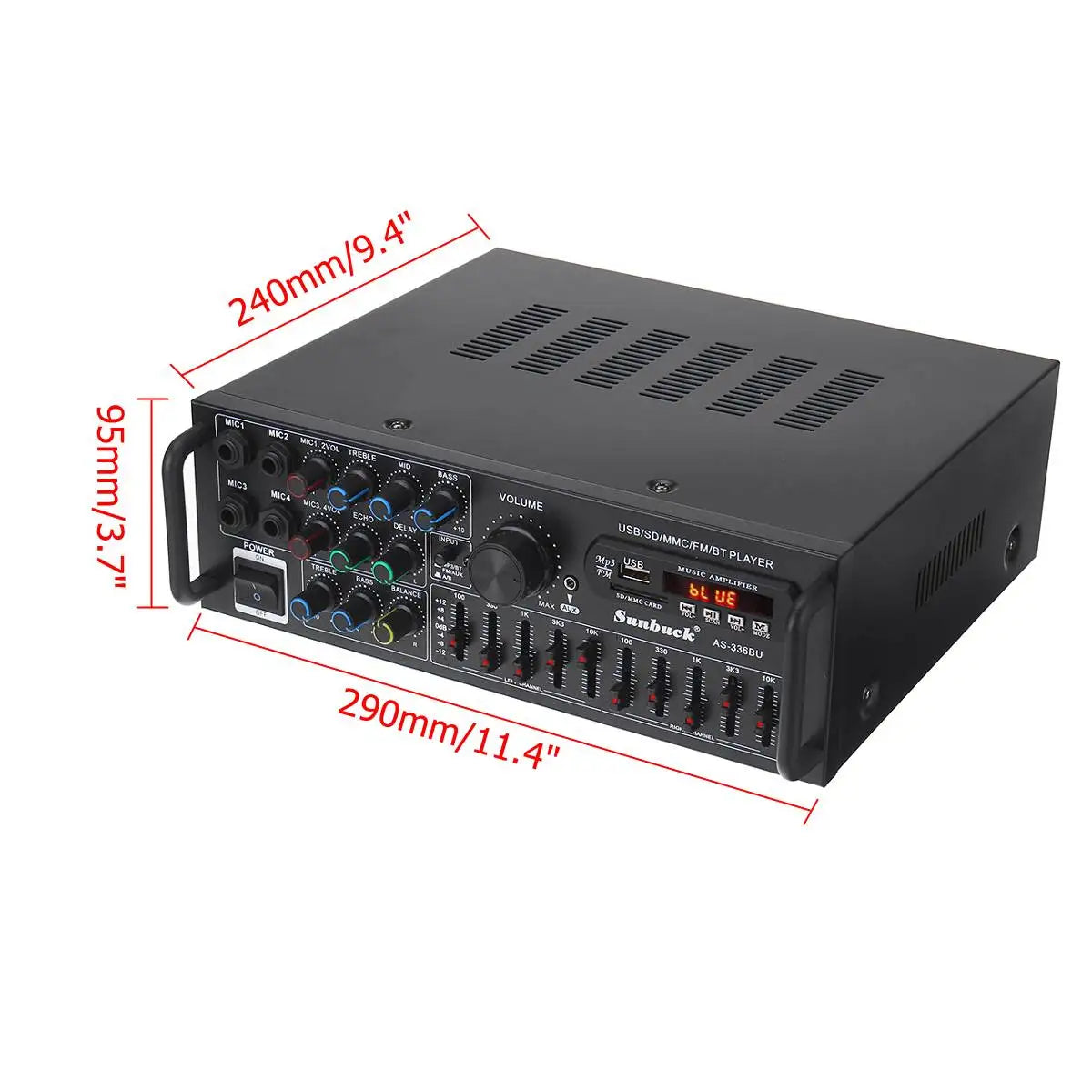 2000W bluetooth Stereo Amplifier Surround Sound