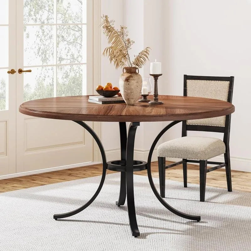 R47" Modern Circle Kitchen Table for Dining Room,