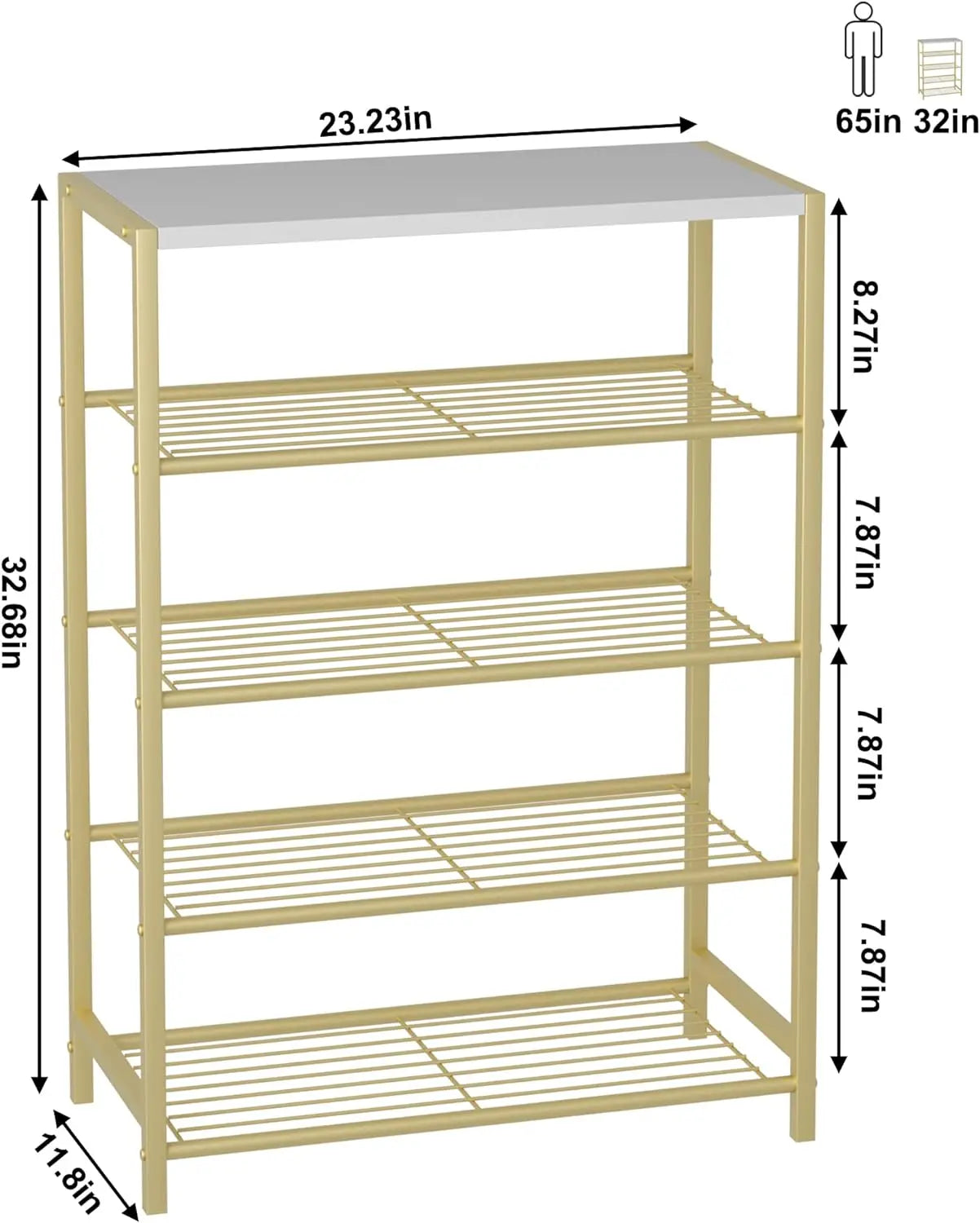 Shoe Rack 5-Tier Organizer for Closet Entryway