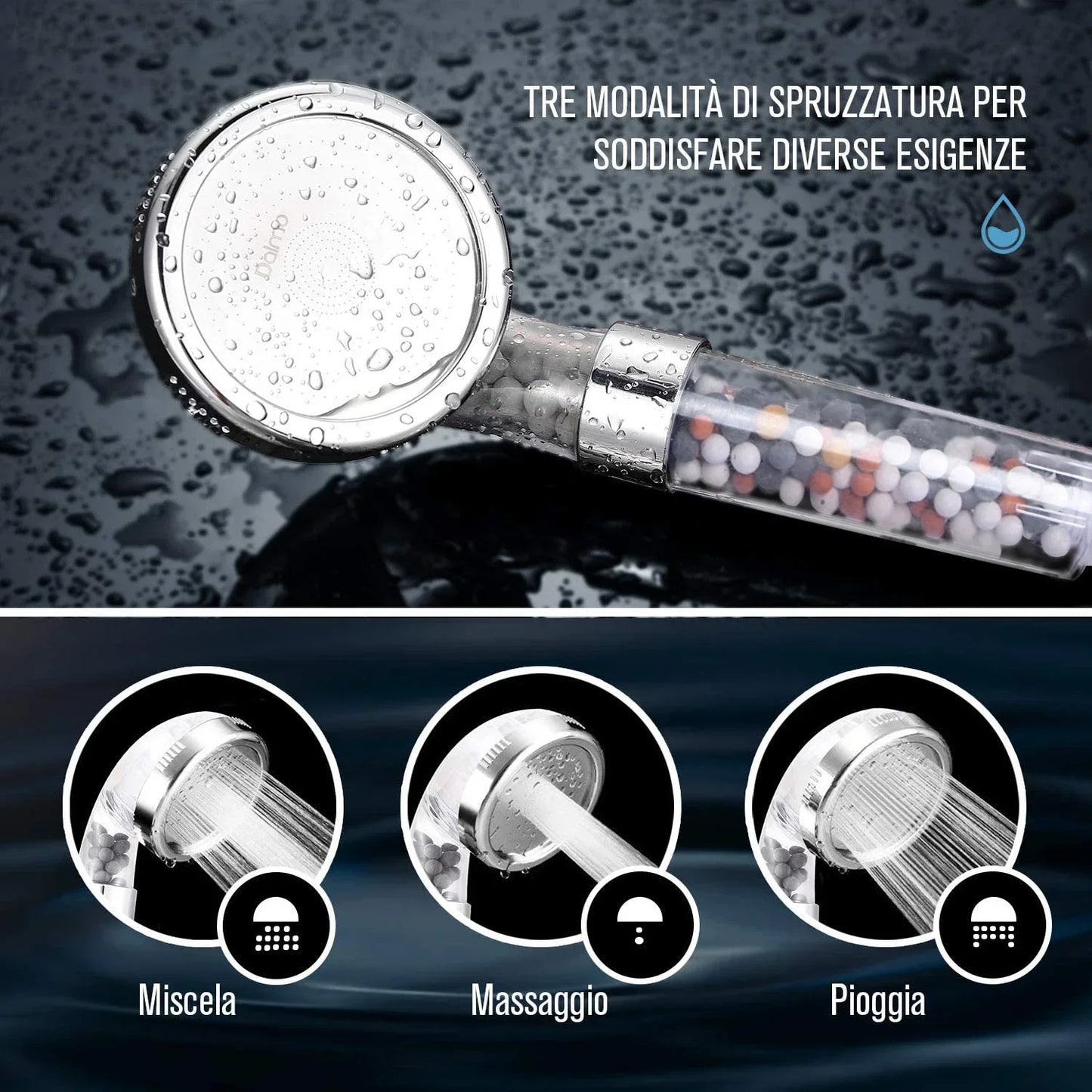 3 Modes SPA Shower Head With High Pressure