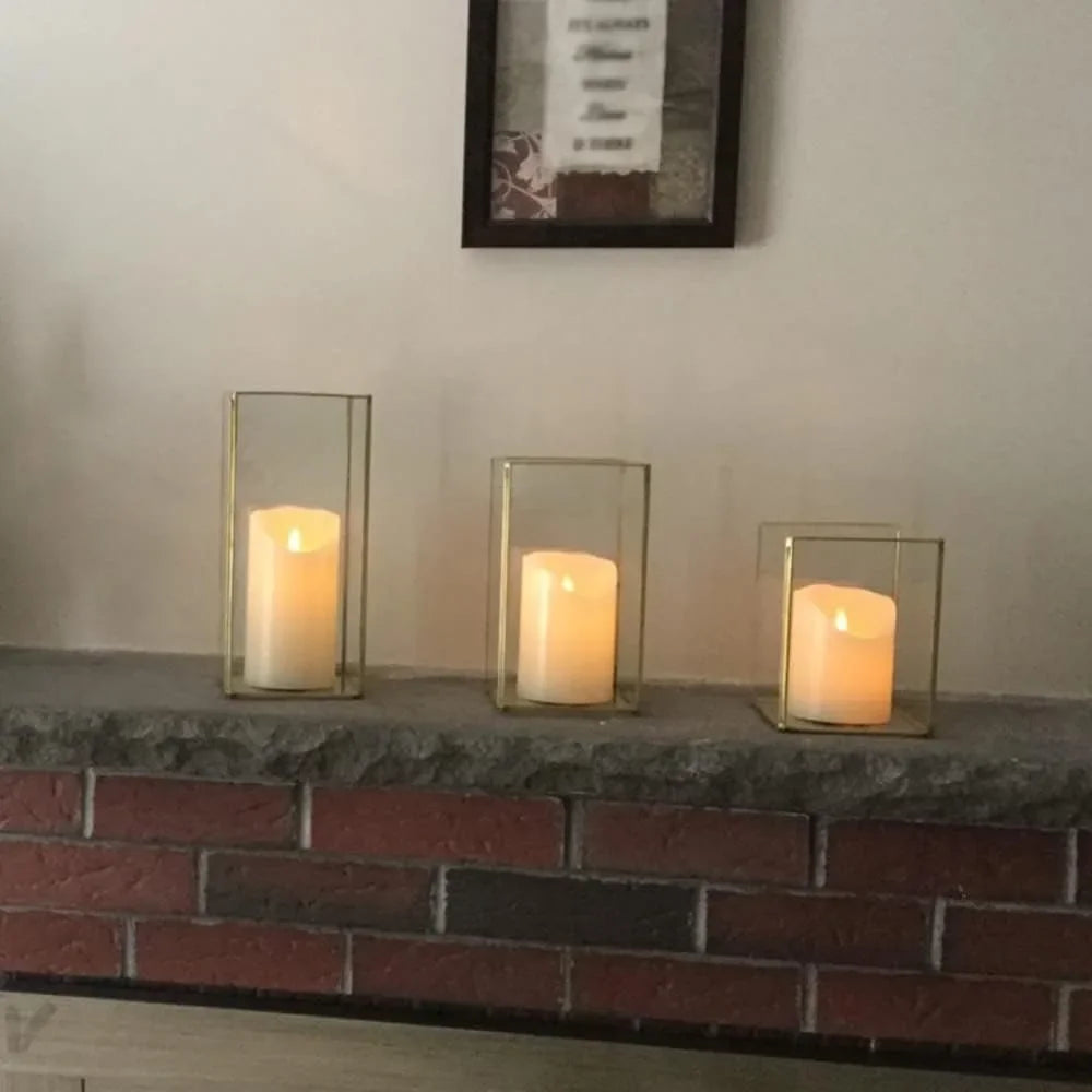 Candle Holder Glass Set