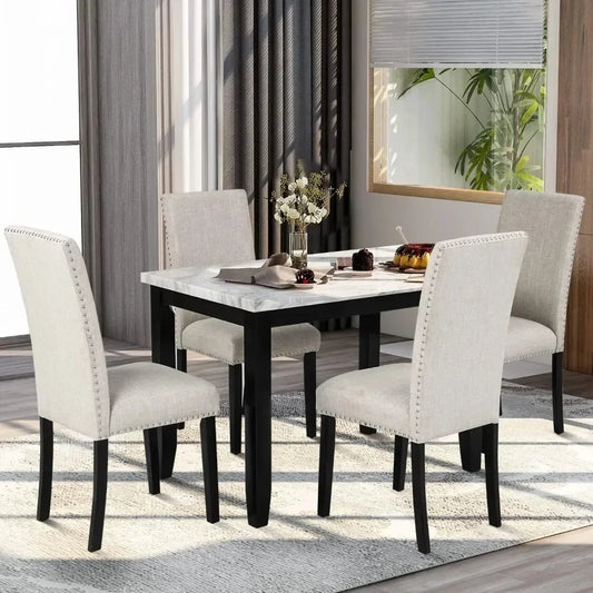 Dining Table Set, Kitchen Table Set for 4,